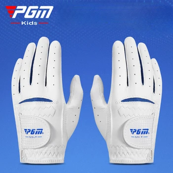 Накидка для мальчиков и девочек PGM, детская спортивная перчатка из натуральной кожи, 1 пара детских перчаток для гольфа, дышащие тренировочные защитные ST023