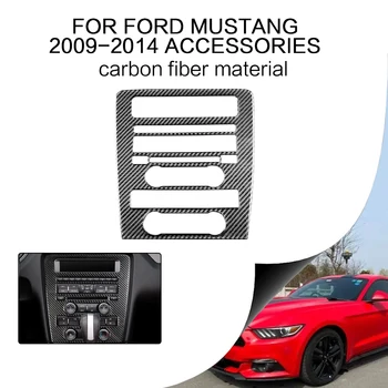 Наклейка из углеродного волокна, Деколь, Центральный компакт-диск управления, Декоративная панель, накладка для Ford Mustang 2009-2014, Автомобильные аксессуары, Интерьеры