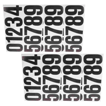Наклейка на 6 листов DIY Наклейки с номерами почтовых ящиков Клейкие номера Наклейки на мусорные баки