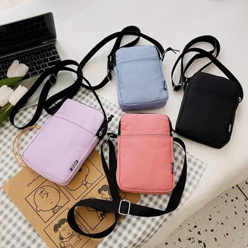 Новая модная женская сумка-мессенджер, сумка для мобильного телефона, универсальная мини-маленькая сумка через плечо, висячий кошелек для монет на шее, вертикальная сумочка