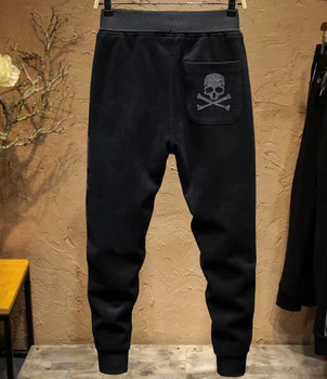 Новые дизайнерские спортивные штаны со стразами, мужские брюки, прямая поставка, новинка 2023 года