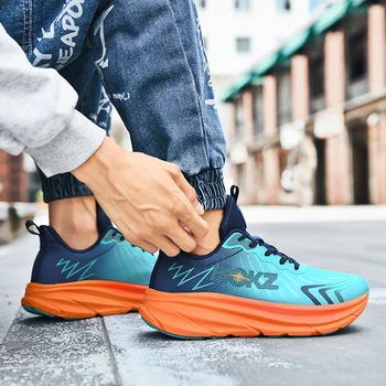 Новые спортивные кроссовки для бега, студенческая дышащая Противоскользящая амортизирующая обувь для дорожных пробежек, мужские кроссовки для тренировок, женские кроссовки для активного отдыха