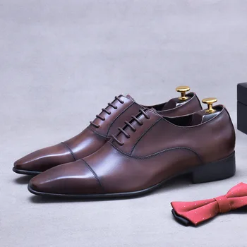 Новые элегантные мужские ботинки zapatos sociais masculino из итальянской кожи calzado hombre