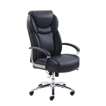 Офисное кресло менеджера Serta Big & Tall с высокой спинкой, черная кожаная обивка, офисная мебель gamer koltuğu furgle