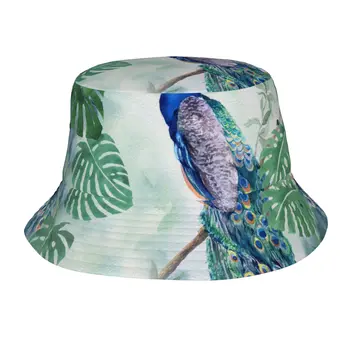 Панама с павлином для мужчин и женщин, Рыбацкие кепки для летних походов на открытом воздухе