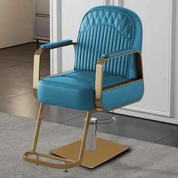 Парикмахерское кресло с Золотым седлом, Вращающийся стул для красоты, кресло с откидной спинкой, Тележка для мытья волос, Парикмахерское кресло для косметики Sofy Do Salonu Мебель для патио