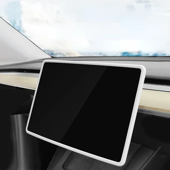 Подходит для Tesla model3 y защитная пленка для экрана силиконовая рамка аксессуары для модификации внутренней отделки автомобиля от столкновений
