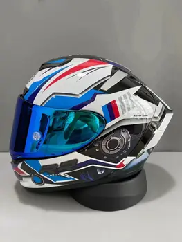 Полнолицевой мотоциклетный шлем X-14 x14 синий шлем для езды по мотокроссу, Мотобайковый шлем Casco De Motocicleta