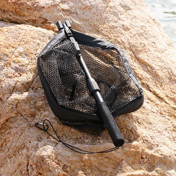 Портативная рыболовная сеть Алюминиевая складная рыболовная посадочная сеть Сетка-ловушка Снасти для рыбака Рыболовный инструмент для ловли рыбы