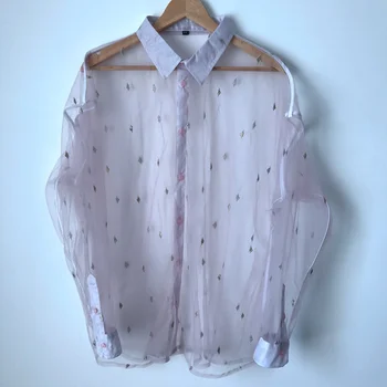 Прозрачная прозрачная сетка, индивидуальные Тонкие Свободные дизайнерские мужские рубашки с длинным рукавом, высококачественные Элегантные модные топы 2023 года