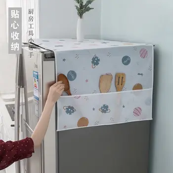 Пылезащитный чехол для холодильника, бытовой стиральной машины, микроволновой печи, можно стирать, Водонепроницаемая и маслостойкая ткань для отделки чехла для хранения