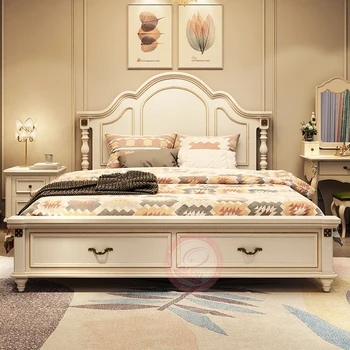 Роскошные постельные одеяла, современные двуспальные кровати размера King Size, двухместные подушки, комплекты садовой мебели Letto Matrimoniale