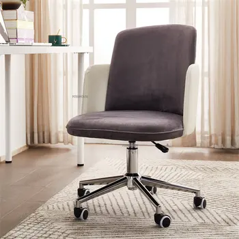 Современные бархатные офисные стулья для офисной мебели, контрастный дизайн, компьютерное кресло, подъемник для учебы, Поворотное офисное кресло для отдыха.