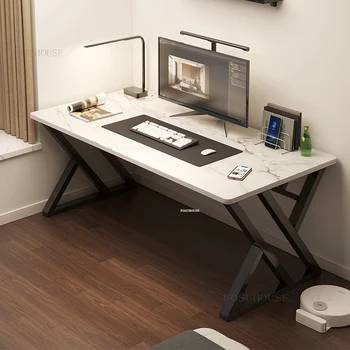 Современный железный настольный компьютерный стол, Офисная мебель, Компьютерный стол, многофункциональный домашний игровой стол, рабочий стол для спальни