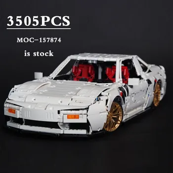 Строительные блоки Speed Champion MOC-157874 Racing 1:8 200SX (1991) Модель автомобиля Строительные Блоки Игрушка В Сборе 3505 шт. Рождественские подарки