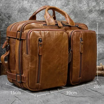 Сумка из воловьей кожи 14, подходящая для портфеля, ноутбук, мужская сумка для документов, деловые сумки, кожаный портфель, мужская сумка для путешествий, Дюйм