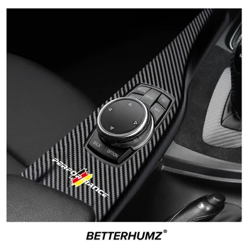 Углеродное волокно ПВХ для BMW F30, F31, F35, F34, F32, F36, F33 Накладка мультимедийной ручки, аксессуары для интерьера автомобиля M Performance