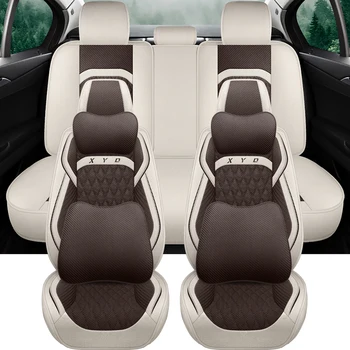 Универсальные чехлы для автомобильных сидений из льна для Dodge ram 1500 Lexus ct200h Opel Grandland x Vectra c, Роскошные аксессуары для интерьера, полный комплект